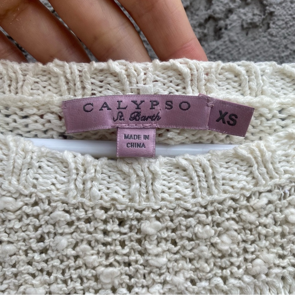 CALYPSO ST BARTH Striped Crewneck Long Sleeve Sweater - Picture 2 of 9